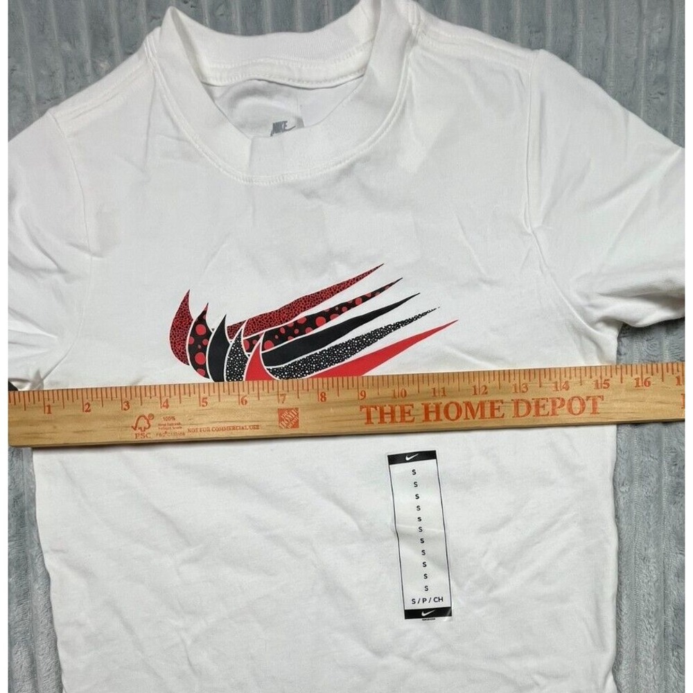 Nike Shirt Youth Unisex S The Nike Tee‎ Short Sleeve Swoosh Logos White - Picture 9 of 14